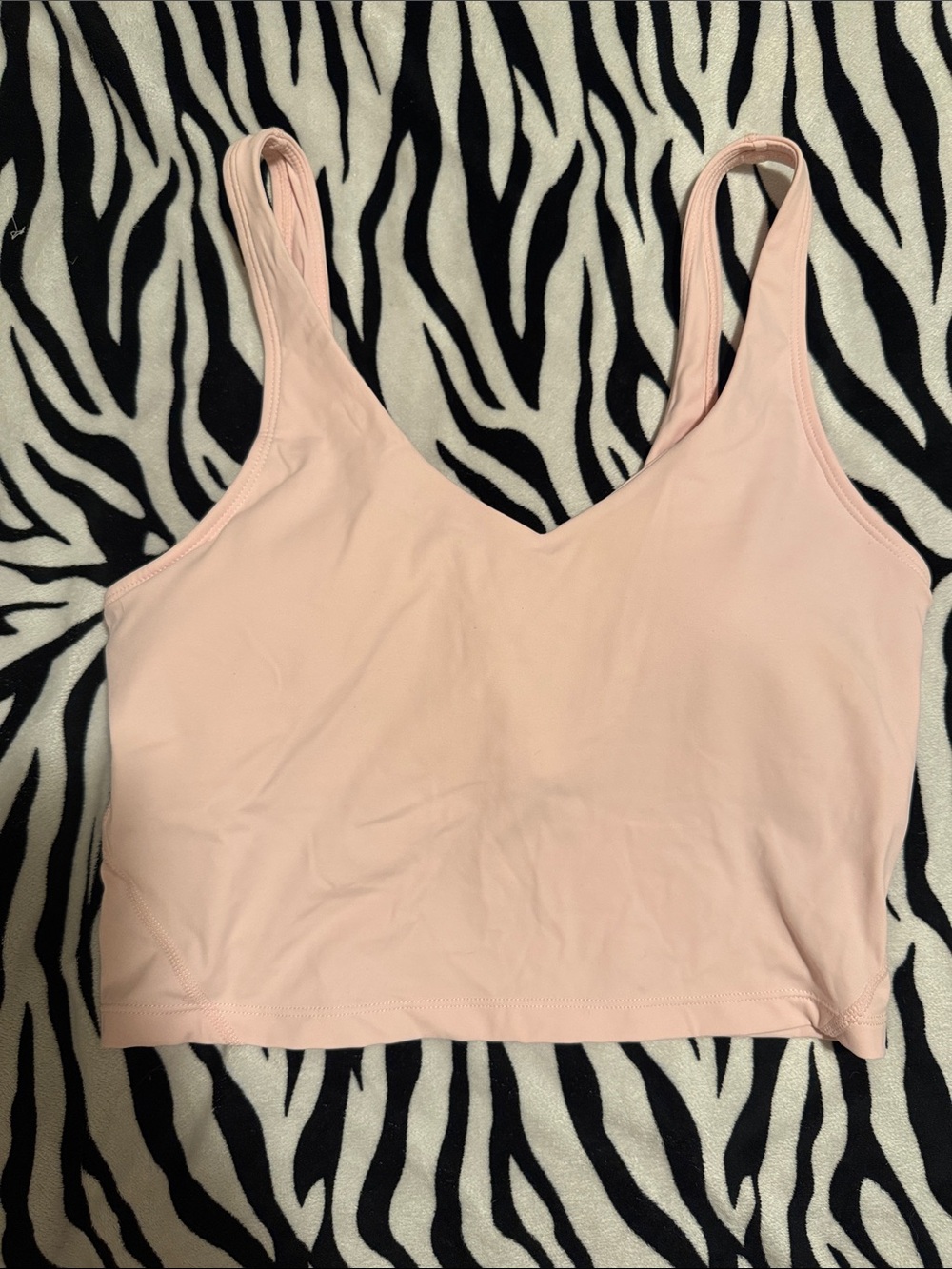 Light Pink Women’s Workout Crop Tank Top